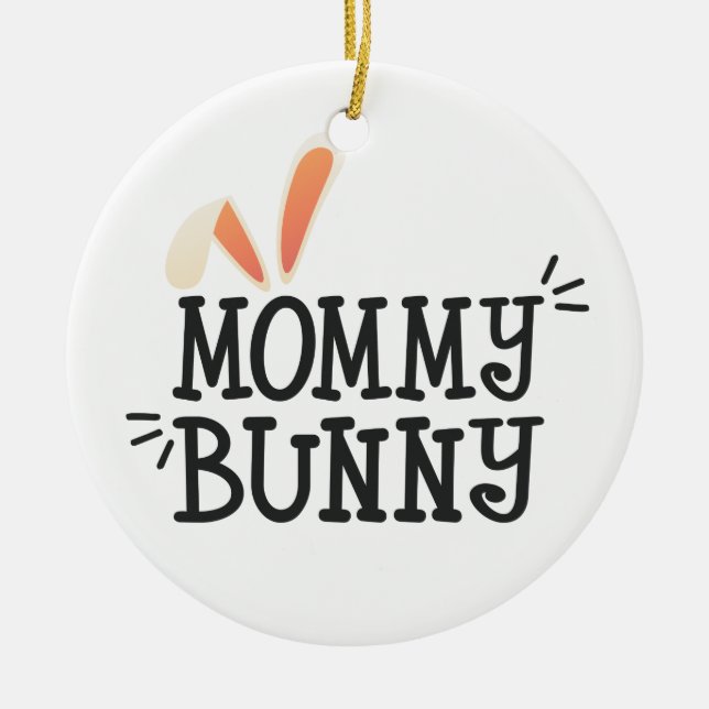 Simple Mommy Bunny Ostertypografie | Ornament (Vorne)