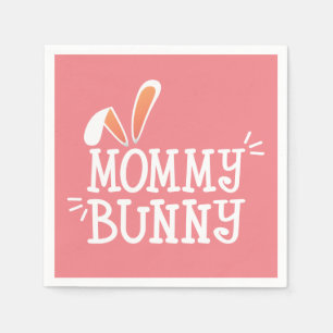 Simple Mommy Bunny Ostertypograph   Paper Napkin Serviette