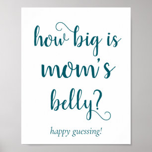 Simple Mommys Belly   Aquamarines Aqua Guessing Ga Poster