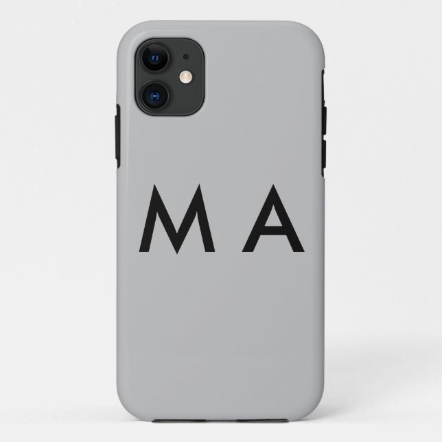 Simple monogram add your name letter man minimal t Case-Mate iPhone hülle (Rückseite)
