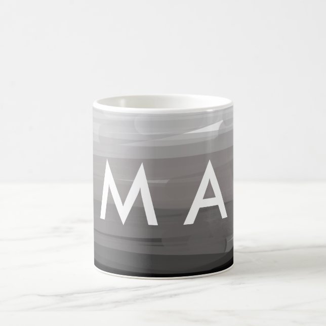 Simple monogram add your name letter man minimal t kaffeetasse (Mittel)