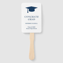 Simple Mortar Board Navy Blue Foto Abschluss Fächer