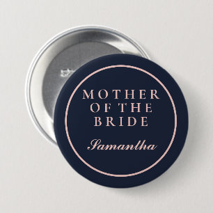 SIMPLE MOTHER OF THE BRIDE OXFORD BLUE AND PINK BUTTON