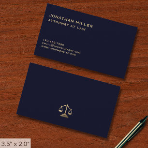 Simple Navy Blue Lawyer Visitenkarte