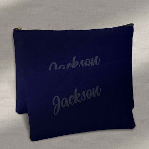 Simple Navy Blue Personalisiert Mans Zubehörtasche