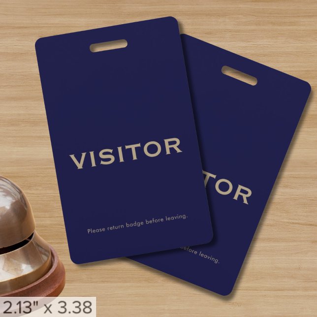 Simple Navy Blue Visier Abzeichen | Vertical Ausweis (Von Creator hochgeladen)
