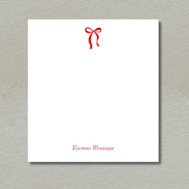 Simple Neon Red Bow Script Custom Name Script Notizblock (Von Creator hochgeladen)