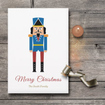 Simple Nutcracker Weihnachtskarte