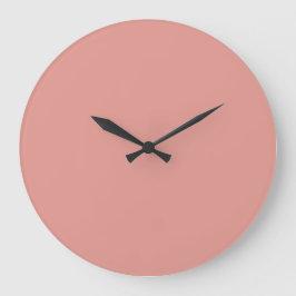 Simple pastel flamingo pink color große wanduhr