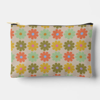 Simple Pastel Vintage Flower Pattern Zubehörtasche