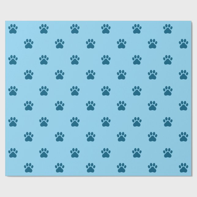 Simple Paw Print Pattern Geschenkpapier (Flach)