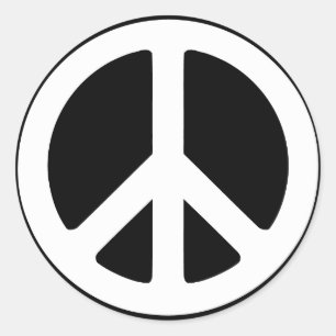 Simple Peace Sign Runder Aufkleber