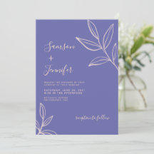 Simple Periwinkle Blue Calligraphy Foto Wedding