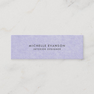Simple Periwinkle Lila Minimalistisch Beruflich Mini Visitenkarte