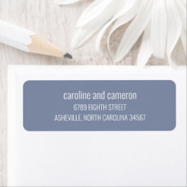 Simple Periwinkle Modern Wedding Return Address