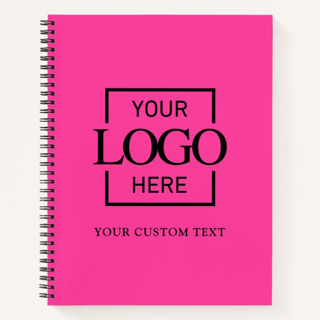 Simple Personalized Business Logo Promotional  Notizbuch (Vorderseite)