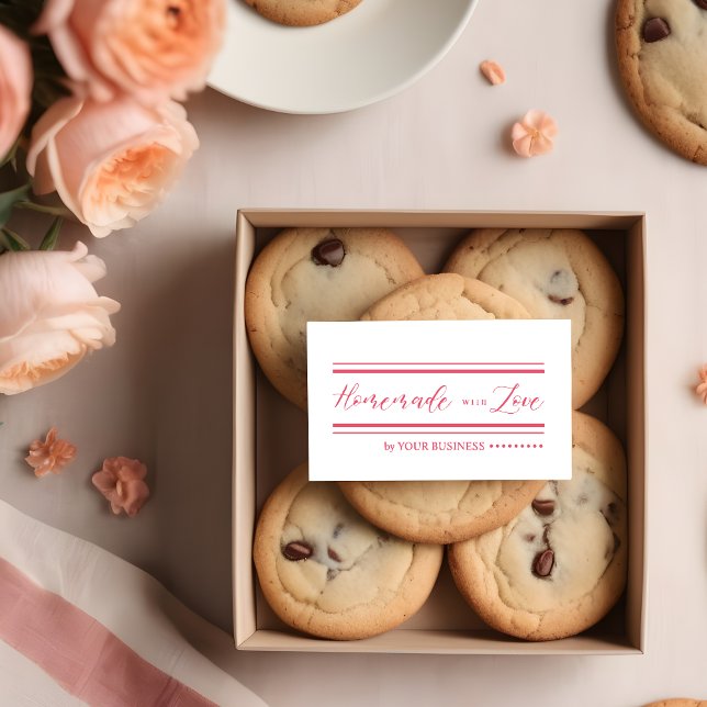 Simple Personalized Homemade with Love Caligraphy Gummistempel (Simple Personalized Homemade with Love Calligraphy.)