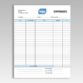 Simple Personalized Logo Business Expenses Notepad Notizblock
