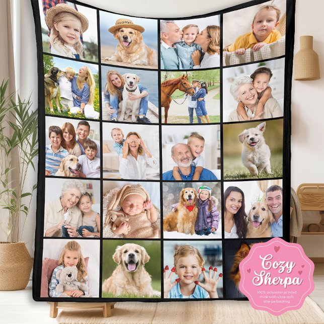 Simple Photo Collage 20 Picture Custom Cute Family Sherpadecke (Von Creator hochgeladen)