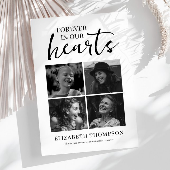 Simple Photo Collage Funeral Thank You Dankeskarte (Von Creator hochgeladen)