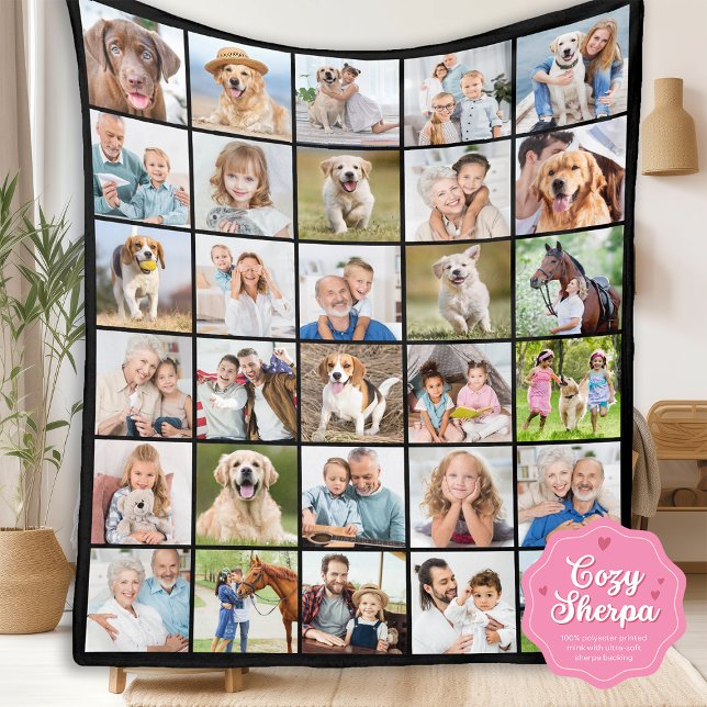 Simple Photo Collage Personalized 30 Picture Sherpadecke (Von Creator hochgeladen)