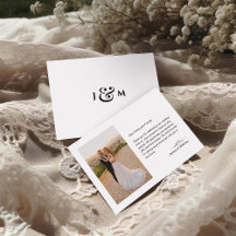 Simple Photo with Monogram Wedding
