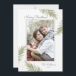 Simple Pines Christmas Foto Card Feiertagskarte<br><div class="desc">12x18 Pines Weihnachtskarte einfach. Personalisierbar. Teil einer Sammlung</div>