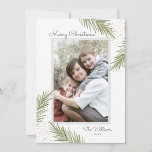Simple Pines Christmas Foto Card Feiertagskarte