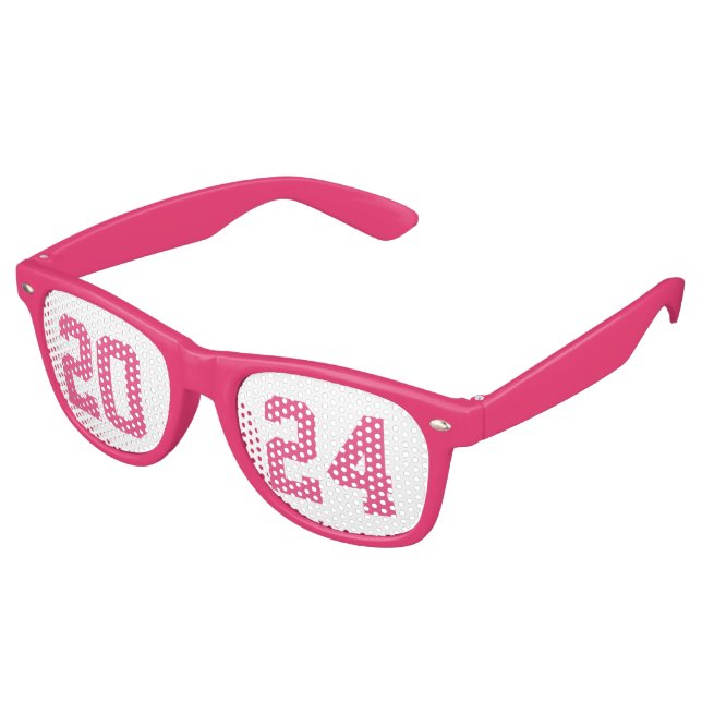Simple Pink Abschluss 2025 Party Partybrille (Schrägansicht)