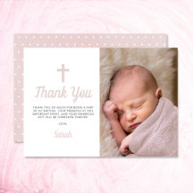 Simple Pink Girl Taufe Christening Foto
