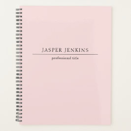 Simple Pink Professional Minimal Modern Business Planer