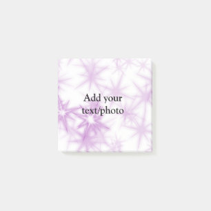 Simple pink purple glitter sparkle add name text t post-it klebezettel