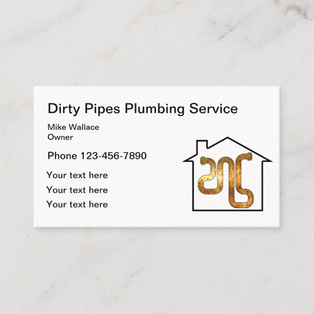 SImple Plumbing Service Plumber Visitenkarte (Vorderseite)