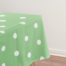 Simple Polka Dots Light Green und White