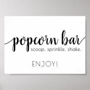 Simple Popcorn Bar   Schwarzes Skript Jedes Ereign Poster