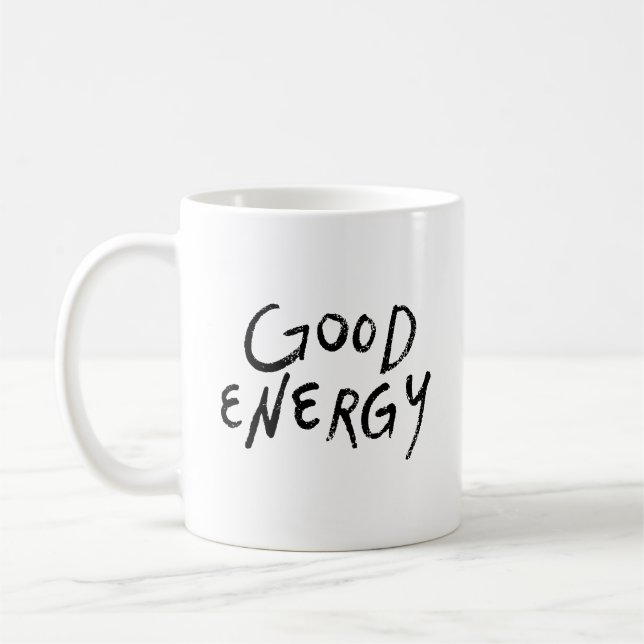 Simple Positivity Minimalist Good Energy Bold  Kaffeetasse (Links)