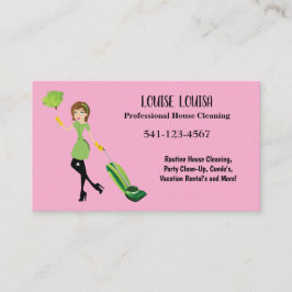 Simple Professional House Cleaning Business Cards Visitenkarte