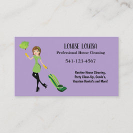 Simple Professional House Cleaning Business Cards Visitenkarte