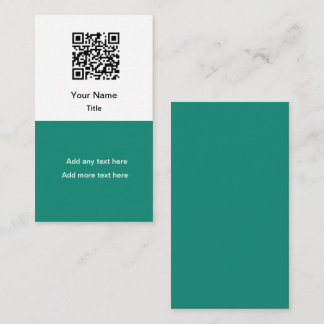 Simple Promotional QR Code Business Cards Vertical Visitenkarte