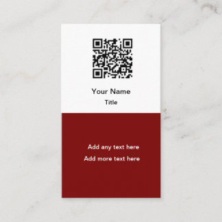 Simple Promotional QR Code Business Cards Vertical Visitenkarte