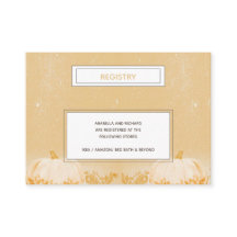 Simple Pumpkin Baby Shooting Registry