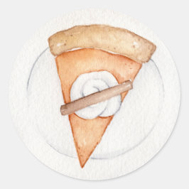 Simple Pumpkin Pie Slice Fall Erntedank Runder Aufkleber