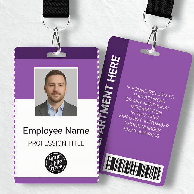 Simple Purple Professional Identification Badge Ausweis (Simple Purple Professional Identification Badge)