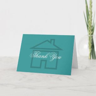 Simple Real Estate Business Thank You Cards Dankeskarte