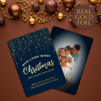 Simple Real Gold Midnight Blue Abstrakte Weihnacht