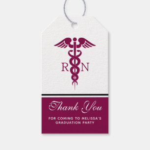 Simple Red Caduceus Nurse Graduate Vielen Dank Geschenkanhänger