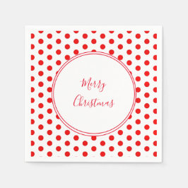 Simple Red Dots Weihnachts-Party Papers Napkins Serviette