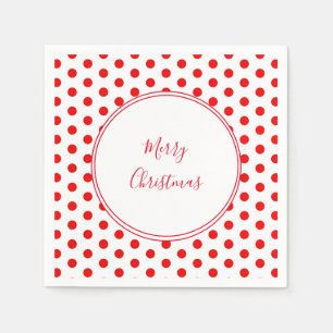 Simple Red Dots Weihnachts-Party Papers Napkins Serviette