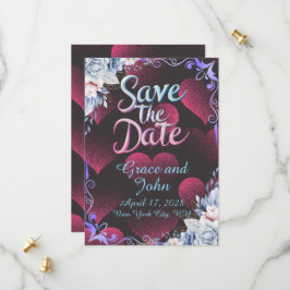 Simple Red Heart Theme Save the Date