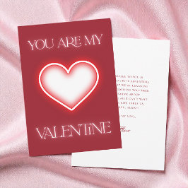 Simple Red Heart Typography Valentine's Day Feiertagskarte